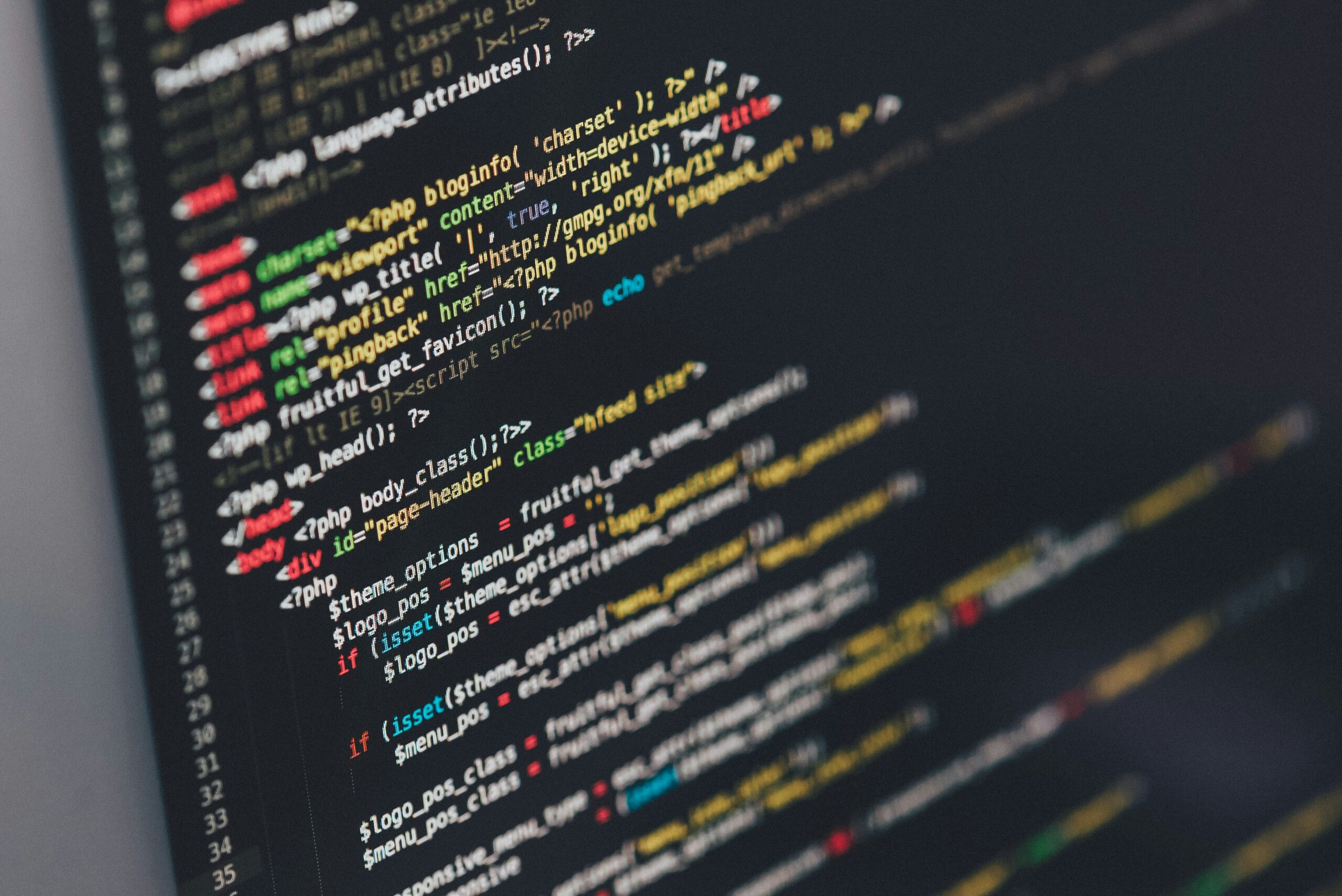 Professional developer working with website code